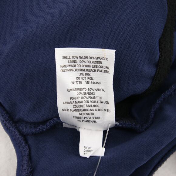 Mossimo One Piece Swimsuit Navy Blue Lace Up Front Scoop Neck Tank Straps S - Picture 11 of 13